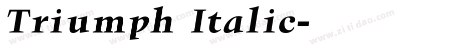 Triumph Italic字体转换